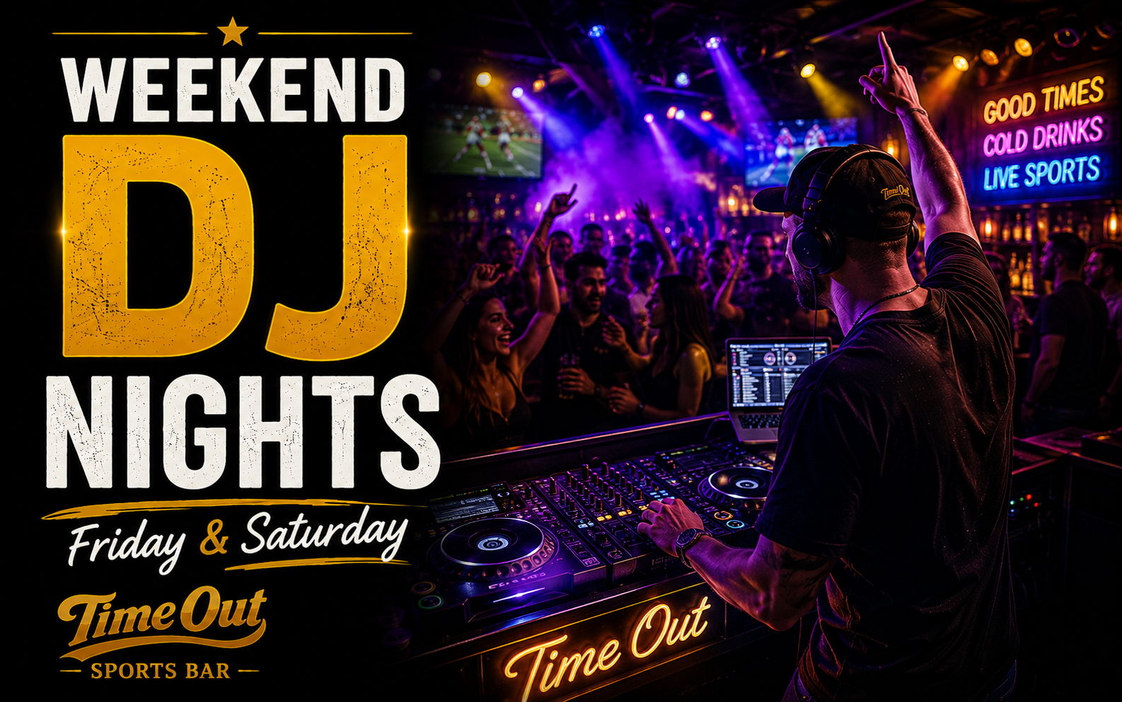 DJ Nights every Friday and Saturday at Time Out Sports Bar, Presque Isle Maine — Aroostook County nightlife